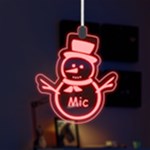 Personalized Snowman LED Acrylic Ornament Front