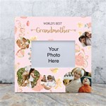 Personalized 5 Photo Floral Worlds Best Grandmother Any Text Box Photo Frame White Box Photo Frame 4  x 6  Front