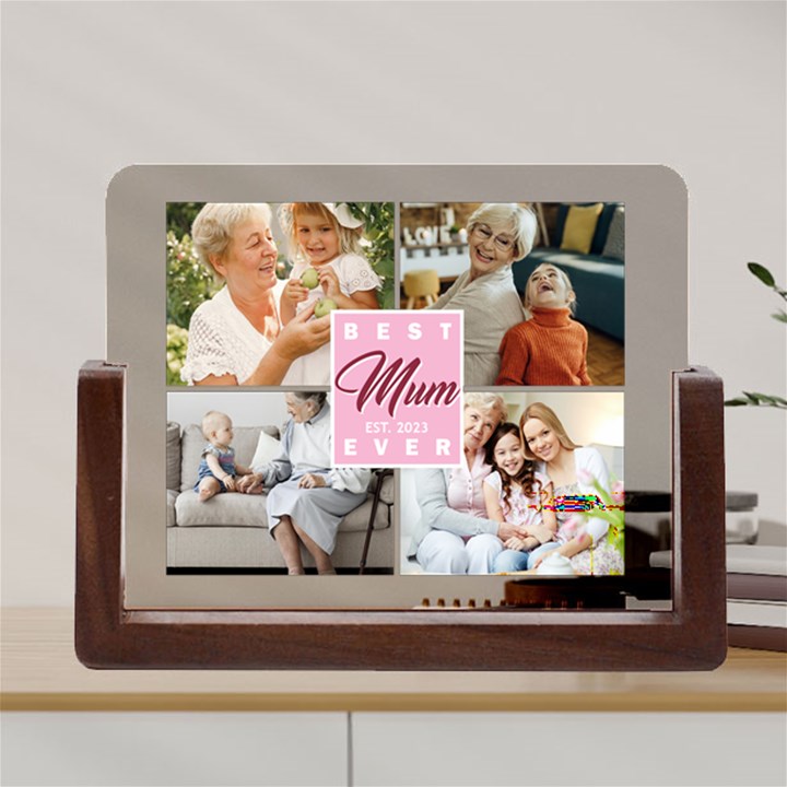Personalized Best Dad Mum Ever Photo Acrylic UV Print 8  Tabletop Frame Acrylic UV Print 8  Tabletop Frame (U-Shape)