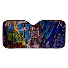 Castle Building Stained Glass Car Windshield Sunshade