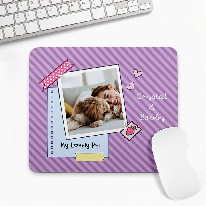 Memo style Personalized Photo Name Mousepad Collage Mousepad