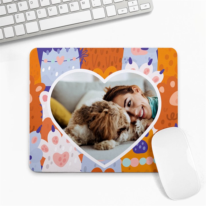 Cat Heart Personalized Photo Mousepad Collage Mousepad