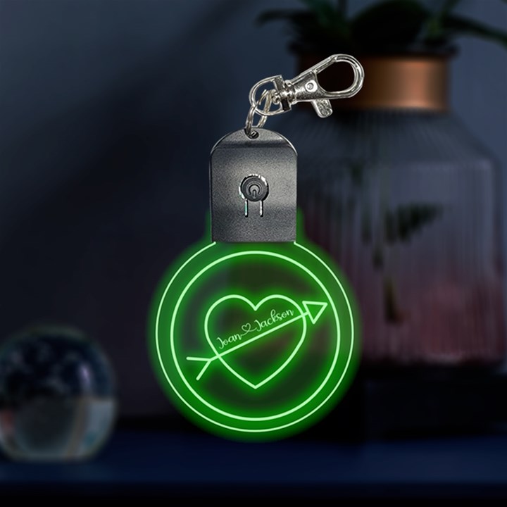 Personalized Name Love 2 LED Key Chain