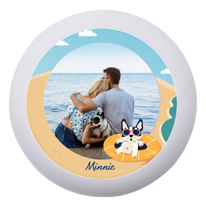 Personalized Name and Photo Summer Dog Dento Box Dento Box with Mirror