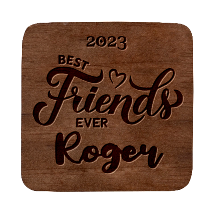 Personalized Best Friends Ever Name Guitar Picks Set Square Wood Guitar Pick Holder Case And Picks Set