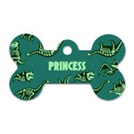 Dinosaur Graphic Pattern Dog Tag Bone (One Side) Front
