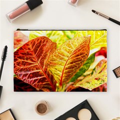 Leaves Plant Pattern Croton Nature Cosmetic Bag (large)