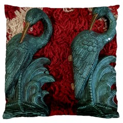 Cranes Large Cushion Case (one Side)