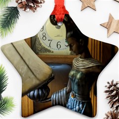 Clock And Lady Ornament (star)