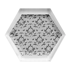 Gothic Leaf Pattern Hexagon Wood Jewelry Box