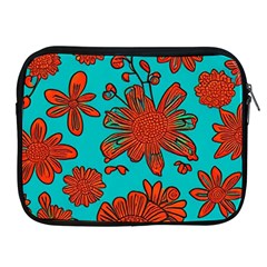 Mid Century Retro Floral 1970s 1960s Pattern 103 Apple Ipad 2/3/4 Zipper Cases
