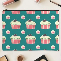 Retro 40s 50s Cupcake Pattern 2 Cosmetic Bag (xxxl)