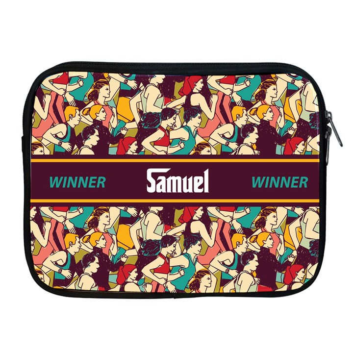 Running Personalised Name Apple iPad Zipper Case