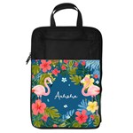 Personalized Name Any Text Flamingo Tropical Foldable Shoe Storage Bag Foldable Shoe Storage Bag Front