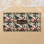 Custom Tropical Summer Holiday Name Any Text 54 X27  Super Absorbent Beach Towel	 Front