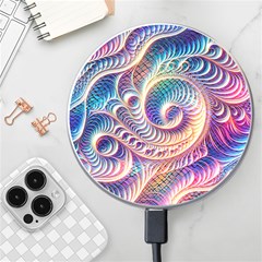 Abstract Fractal Art Swirl Pattern Wireless Fast Charger(white)