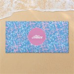 Custom Butterfly Fancy Color Any Text Name 54 X27  Super Absorbent Beach Towel	 Front