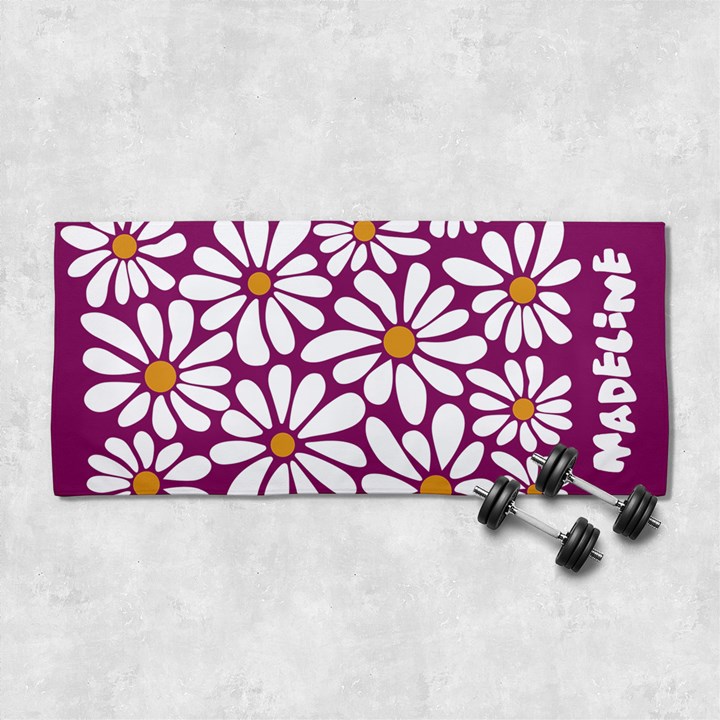 Custom Sunflower Color Name Any Text 29 X13  Super Absorbent Gym Sports Towel