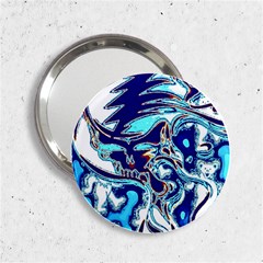 Trippy Dippy Bears Blue Dancing Greatful Dead Skull Steal Your Face 2 25  Handbag Mirrors