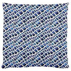 Blue Snake Large Cushion Case (one Side)