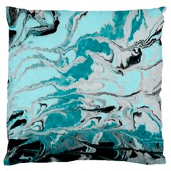 Fluid Turquoise Large Cushion Case (two Sides)