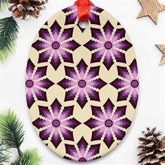 Pattern Design Star Snowflake Ornament (oval)