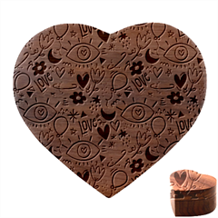 Eye Seesit Heart Wood Jewelry Box