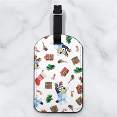 Bluey, Bluey Merch, Bluey Pattern, Bluey Bluey, Bingo, Bluey Design, Bluey Dog Nappa Leather Luggage Tag Rectangle