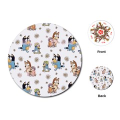 Bluey, Bluey Merch, Bluey Pattern, Bluey Bluey, Bingo, Bluey Design, Bluey Dog Playing Cards Single Design (round)
