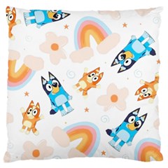 Bluey, Bluey Merch, Bluey Pattern, Bluey Bluey, Bingo, Bluey Design, Bluey Dog Large Cushion Case (one Side)
