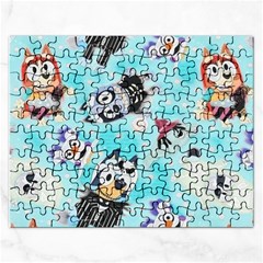 Bluey, Bluey Merch, Bluey Pattern, Bluey Bluey, Bingo, Bluey Design, Bluey Dog Rectangular Jigsaw Puzzl