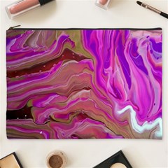 Magenta Waves Cosmetic Bag (xxxl)