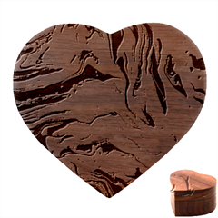 Magenta Waves Heart Wood Jewelry Box