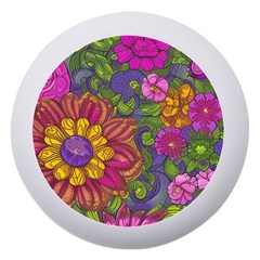 Mid Century Retro Floral 1970s 1960s Pattern 55 Dento Box With Mirror