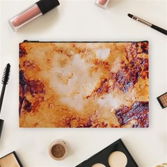 Burnt Paper Texture Print Design Cosmetic Bag (large)