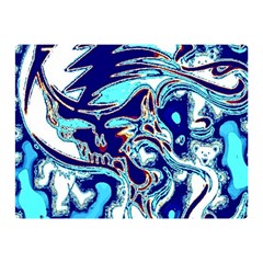 Trippy Dippy Bears Blue Dancing Greatful Dead Skull Steal Your Face 35  X 27  Two Sides Premium Plush Fleece Blanket (mini)