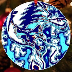 Trippy Dippy Bears Blue Dancing Greatful Dead Skull Steal Your Face Uv Print Acrylic Ornament Round