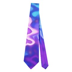 Blue And Purple Marble Waves Neckties (two Side) 