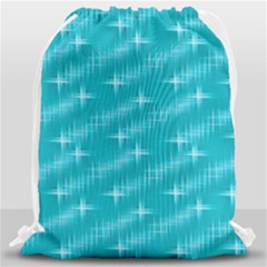 Many Stars,aqua Drawstring Bag (large)