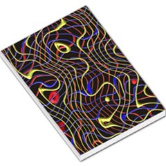 Ribbon Chaos 2 Black  Large Memo Pads