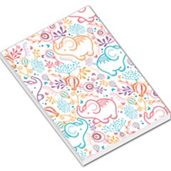 Cute Pastel Tones Elephant Pattern Large Memo Pads