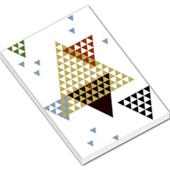 Colorful Modern Geometric Triangles Pattern Large Memo Pads