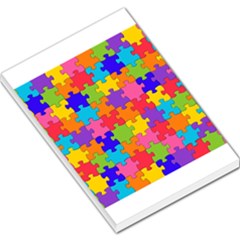 Funny Colorful Puzzle Pieces Large Memo Pads