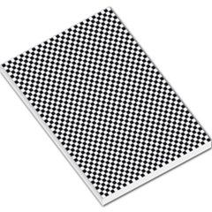 Sports Racing Chess Squares Black White Large Memo Pads
