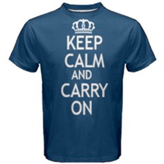 Blue Keep Calm And Carry On Tee 