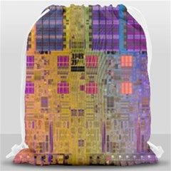 Circuit Board Pattern Lynnfield Die Drawstring Bag (large)