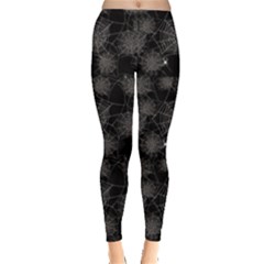 Black Web Spiders Pattern Leggings