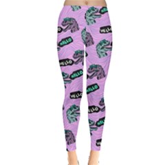 Violet Hello Dinosaur Leggings 