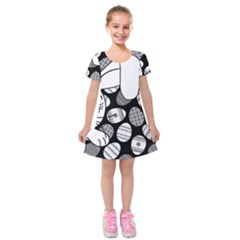 Easter Bunny  Kids  Short Sleeve Velvet Dress