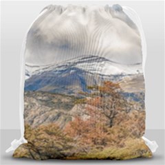 Forest And Snowy Mountains, Patagonia, Argentina Drawstring Bag (large)